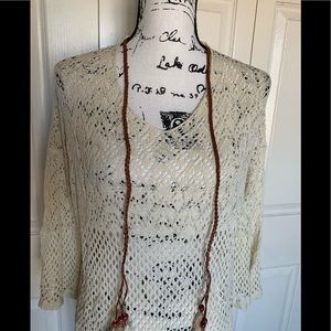 Anthropologie En Creme crochet coverup